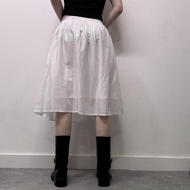 White cotton puff skirt