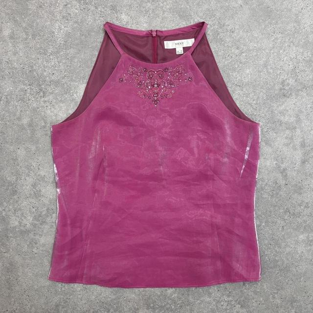 Silky pink y2k hater vest