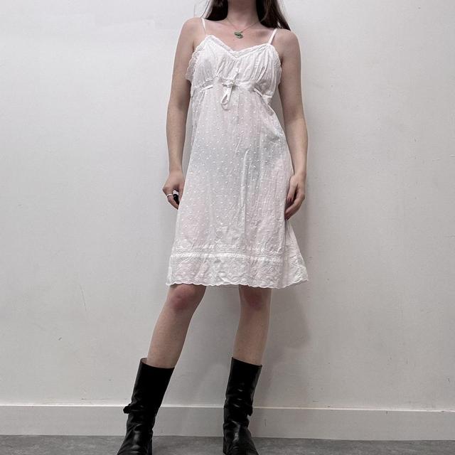 White cotton nightie slip dress