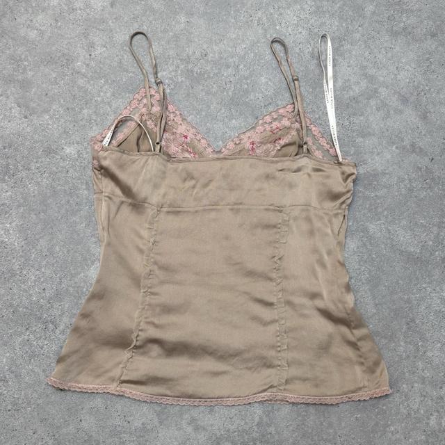 Silk flower embroidered cami