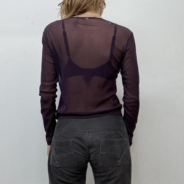 Sheer mesh floral cardigan