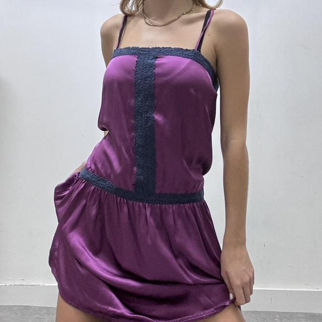 Silk lace slip dress