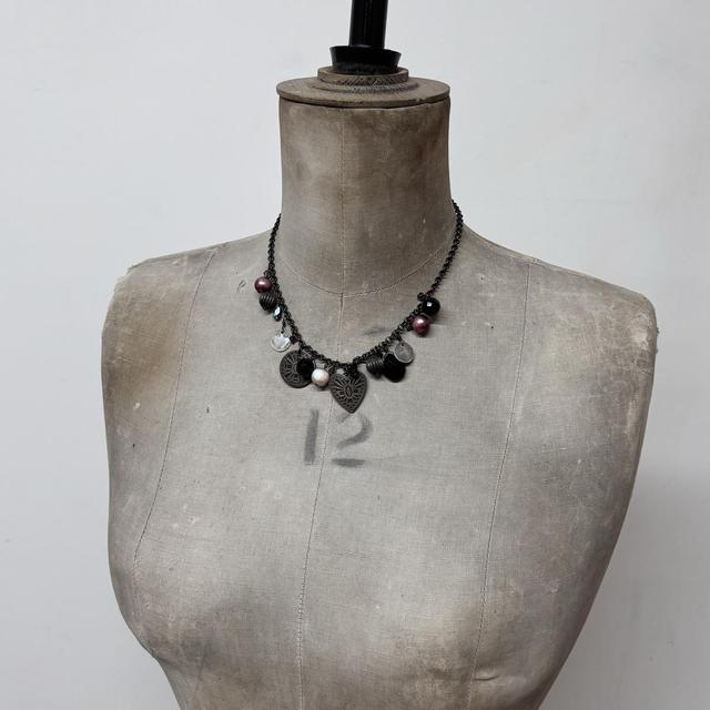 Beaded charm necklace