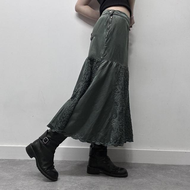 Blue satin patchwork fairy skirt