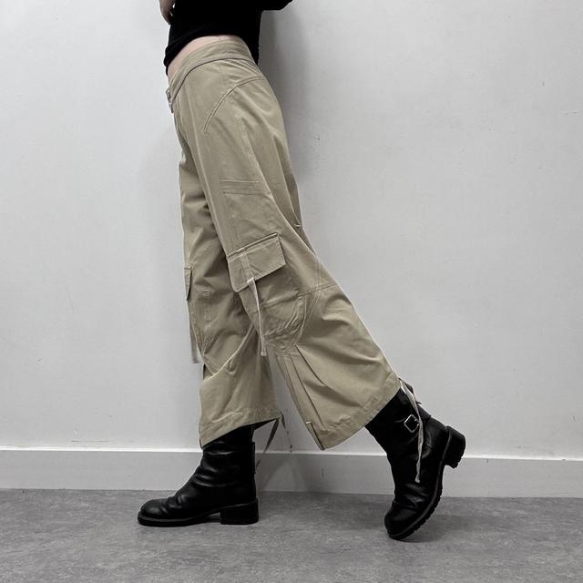 Tan puff balloon cargo pants