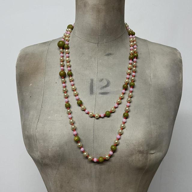 Pearl crystal layered necklace