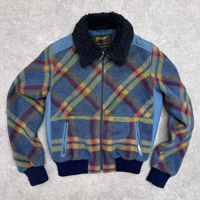 Tartan checked bomber jacket