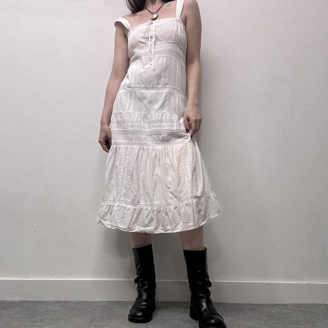 White lace coquette summer dress