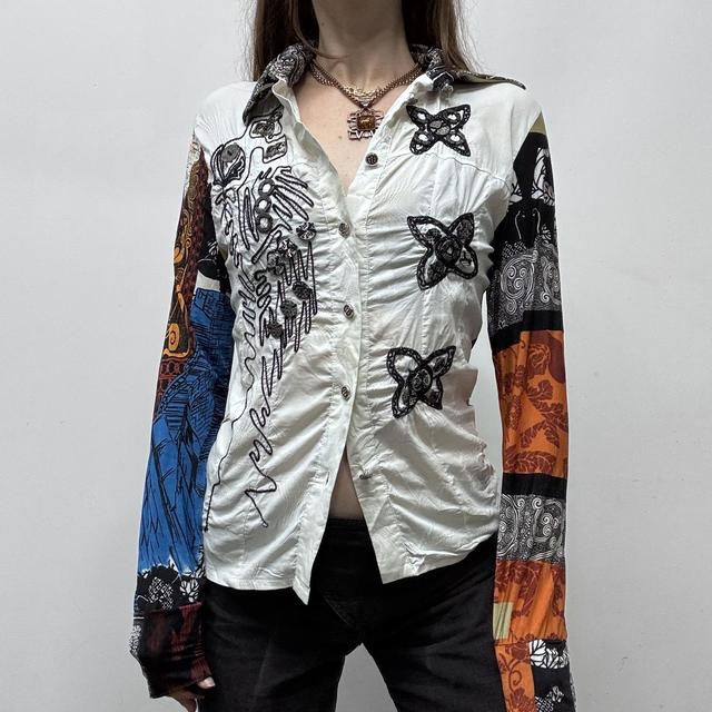 Save the queen graphic patterned shirt