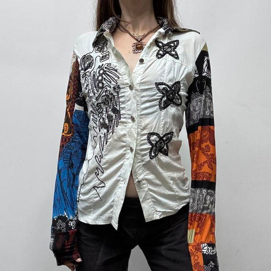 Save the queen graphic patterned shirt