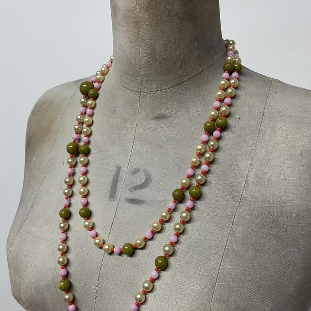 Pearl crystal layered necklace