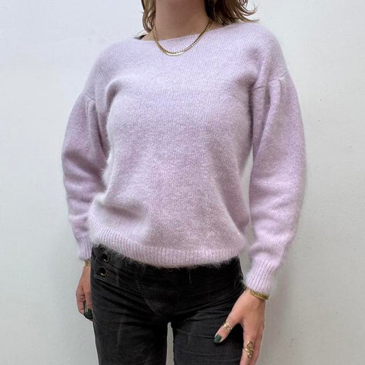 Pink wool mohair jumper