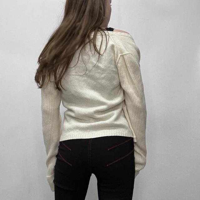 Slouchy asymmetric wrap jumper