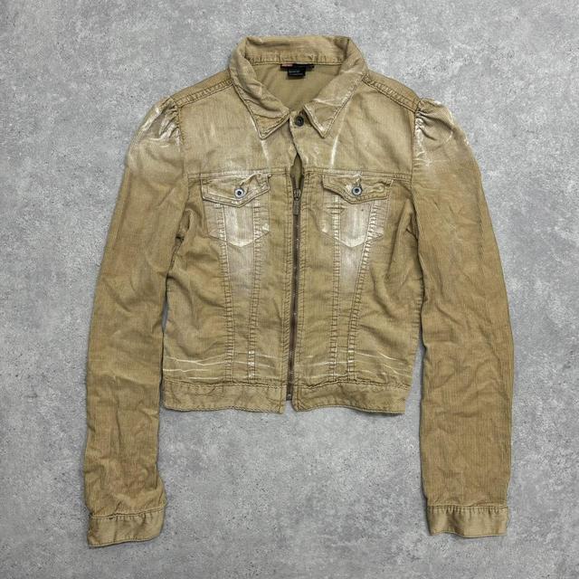 Cropped cord diesel jacket