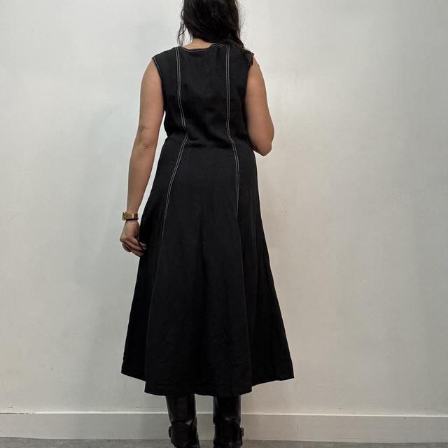 Black grunge corset maxi dress