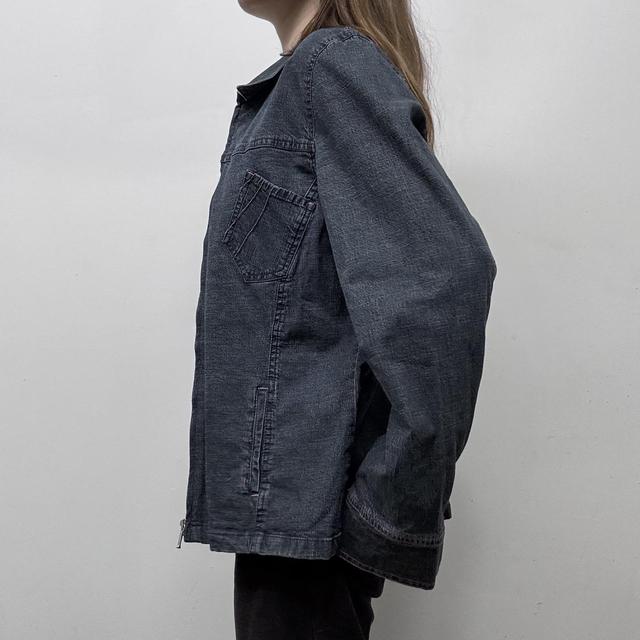 Dark denim zip up jacket