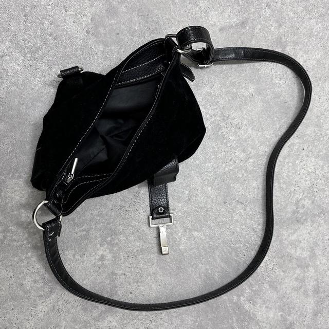Black leather crossbody bag