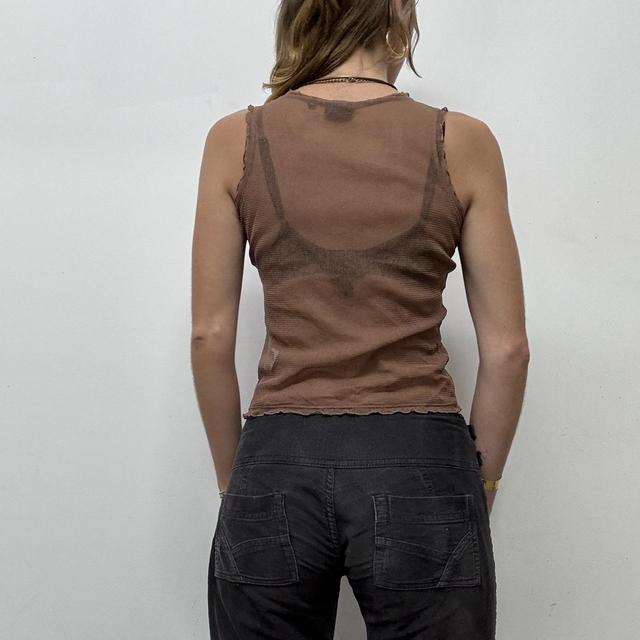 Sheer brown mesh fairy vest