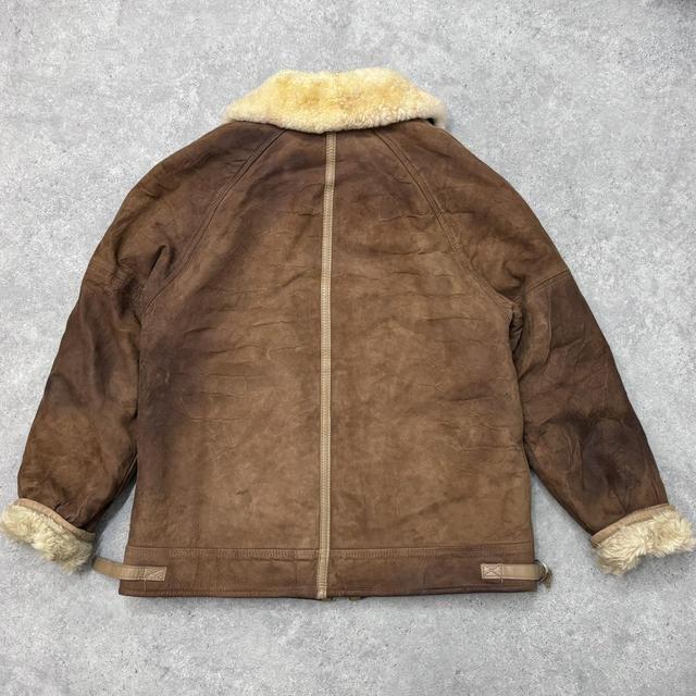 Brown suede sheepskin jacket
