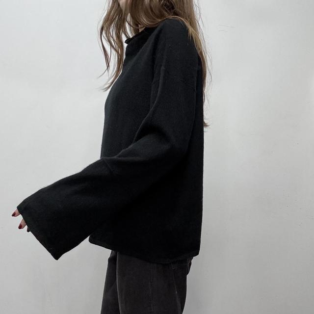 Black slouchy wool jumper