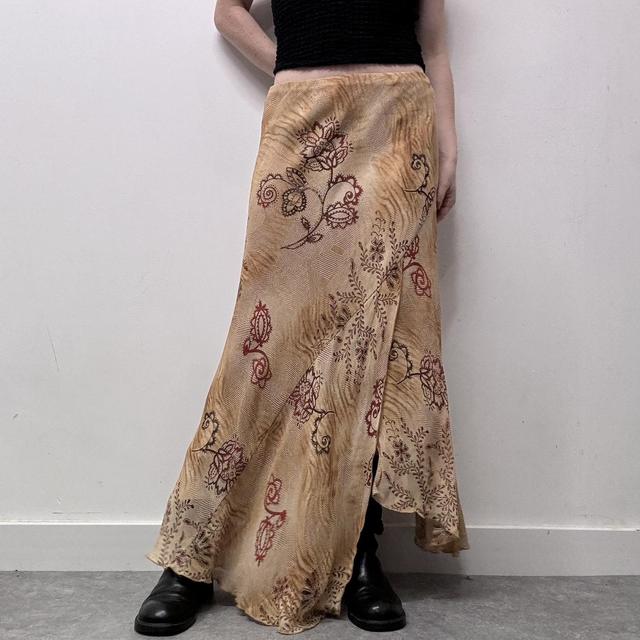 Paisley watercolour floaty maxi skirt