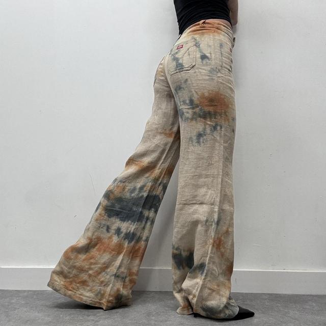 Distressed flared wide leg miss sixty trousers