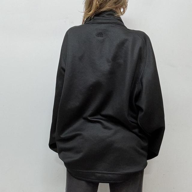 Black oversized adidas zip up jacket