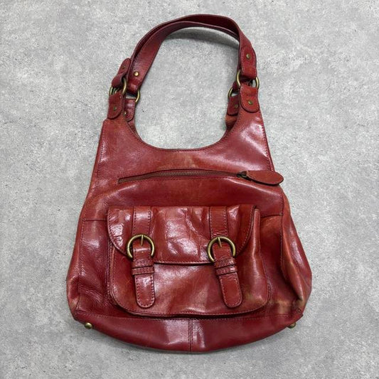Cherry red shoulder bag