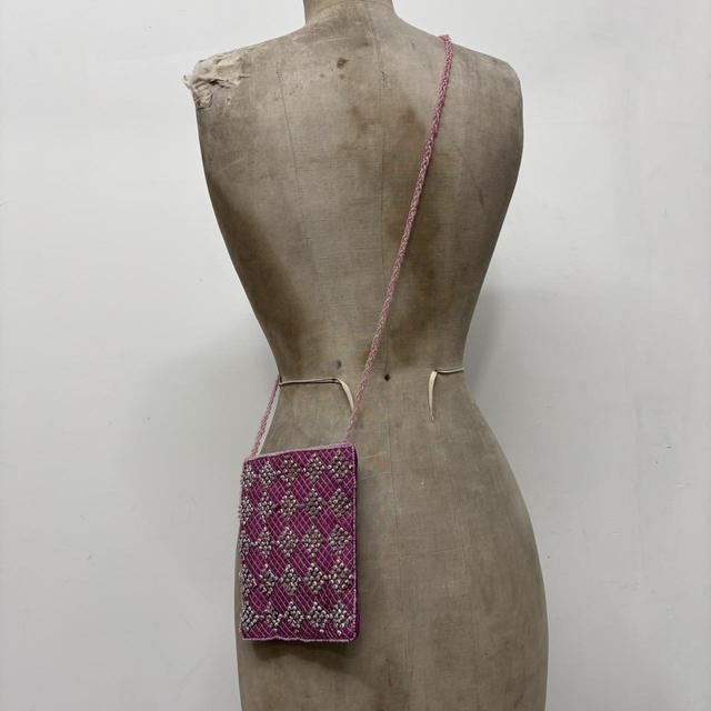 Pink beaded embelsihed bag