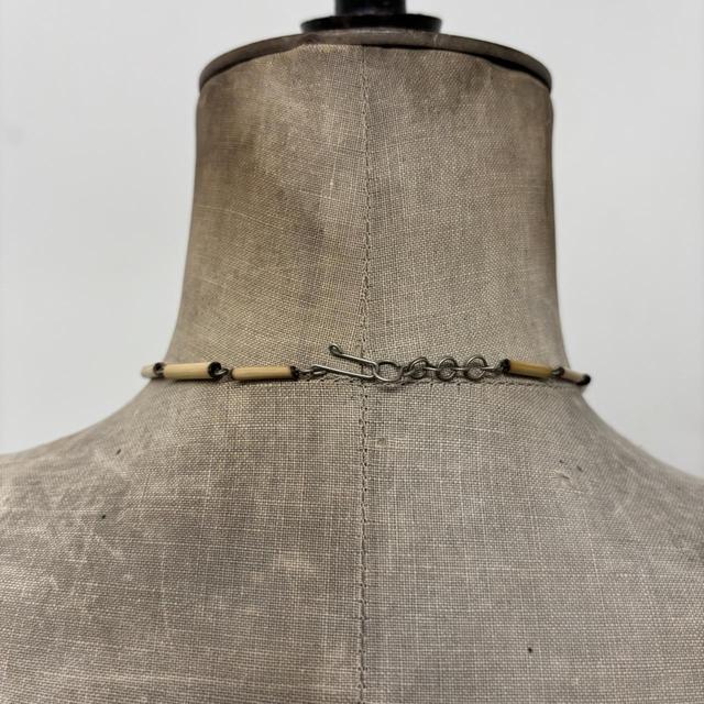 Layered silver chain crystal necklace