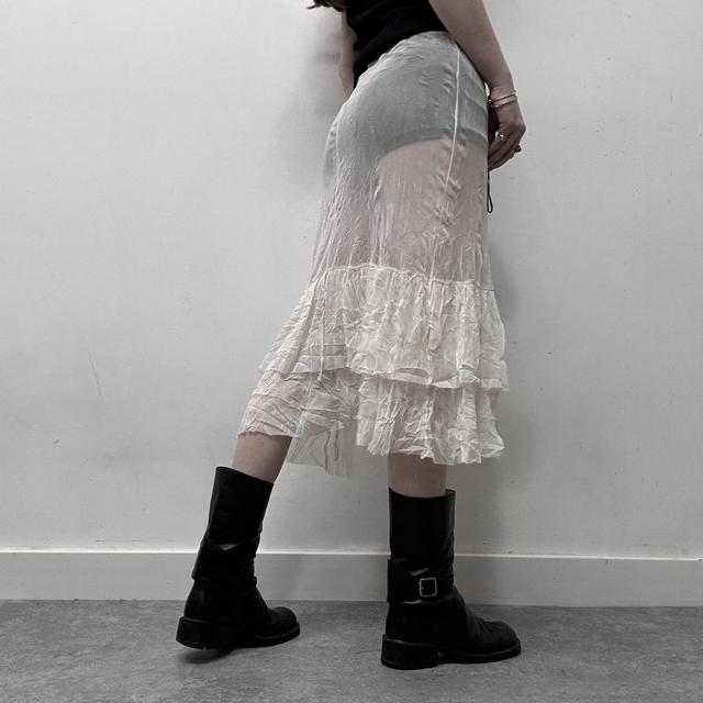 White lace sheer skirt