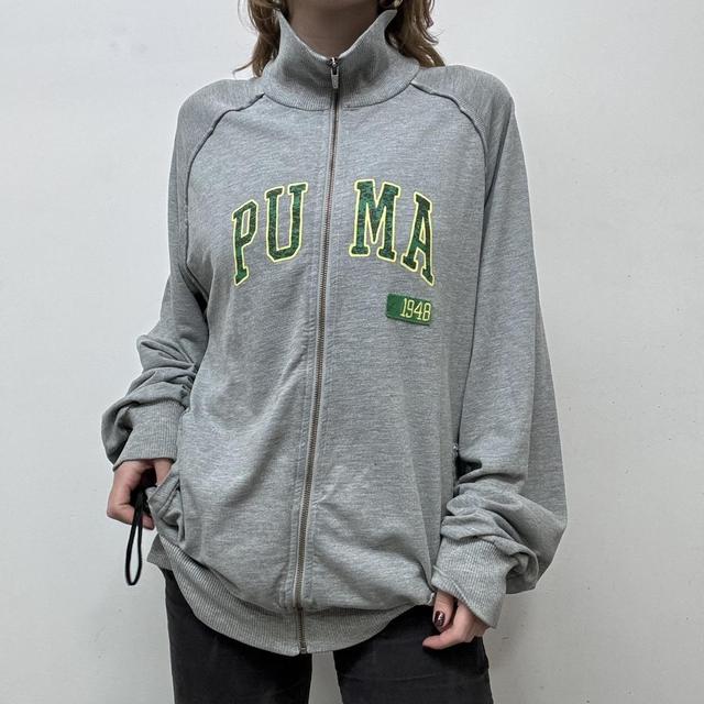 Oversized graphic Puma zip sweatshirt