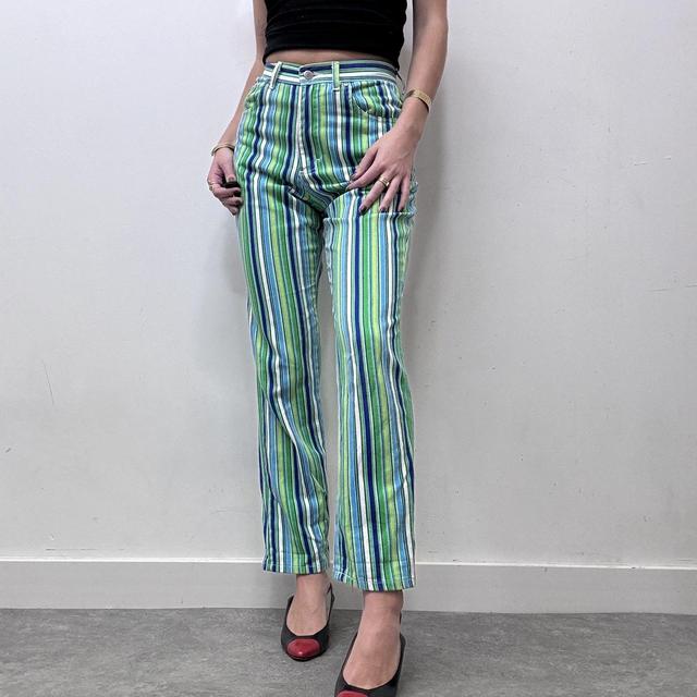 Pinstripe straight leg y2k jeans