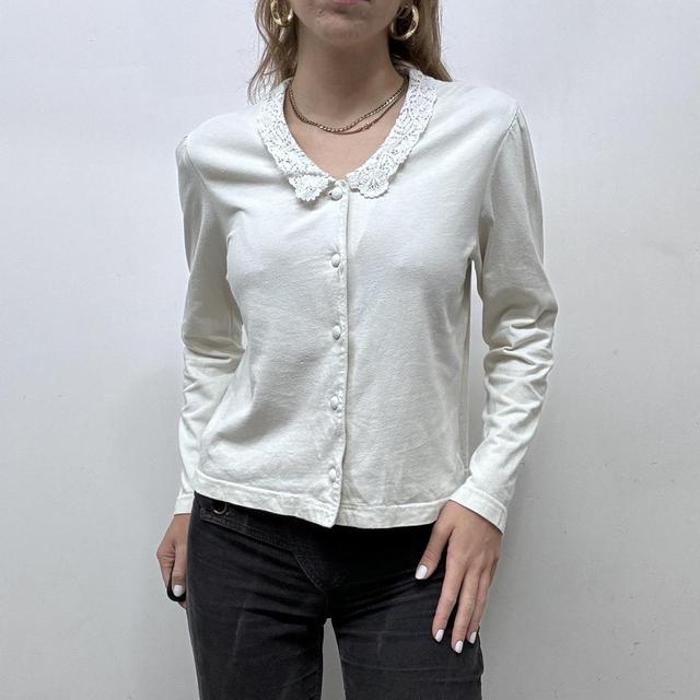 White lace Laura Ashley shirt