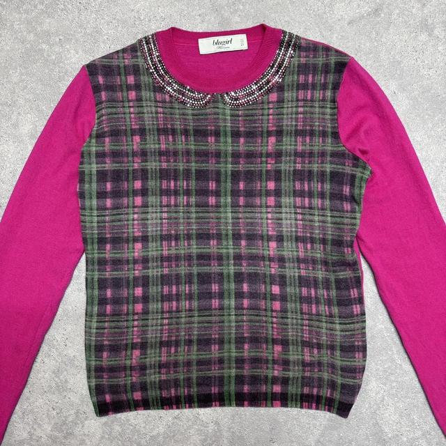 Blumarine checked preppy jumper