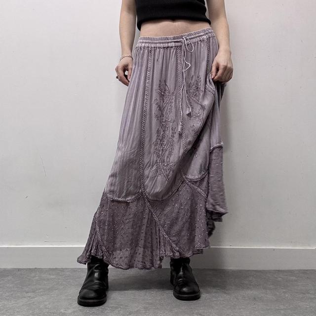 Lilac fairy grunge handkerchief maxi skirt
