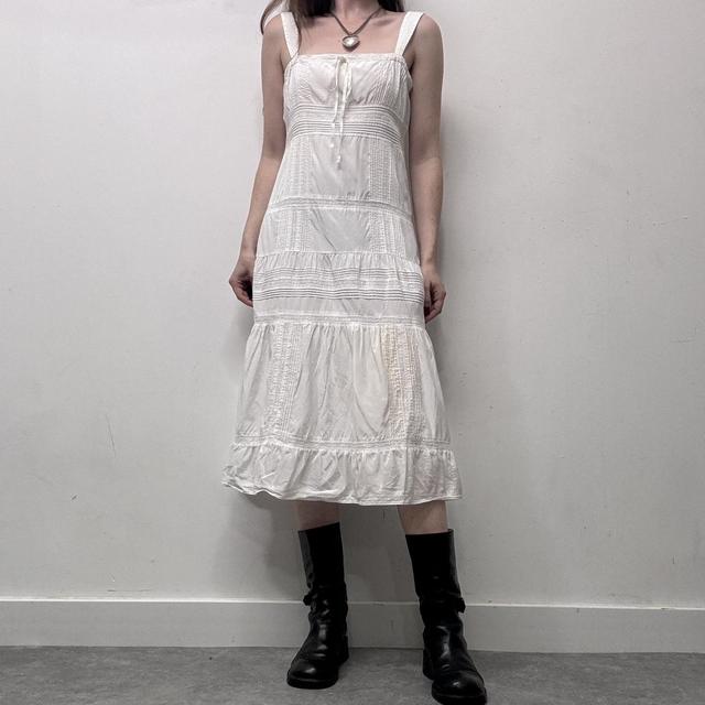 White lace coquette summer dress