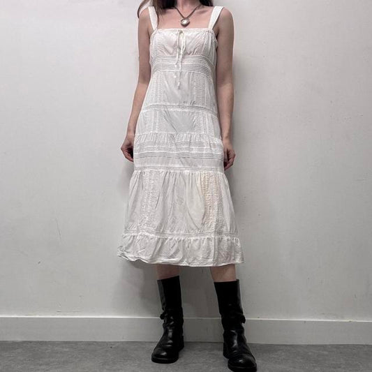 White lace coquette summer dress