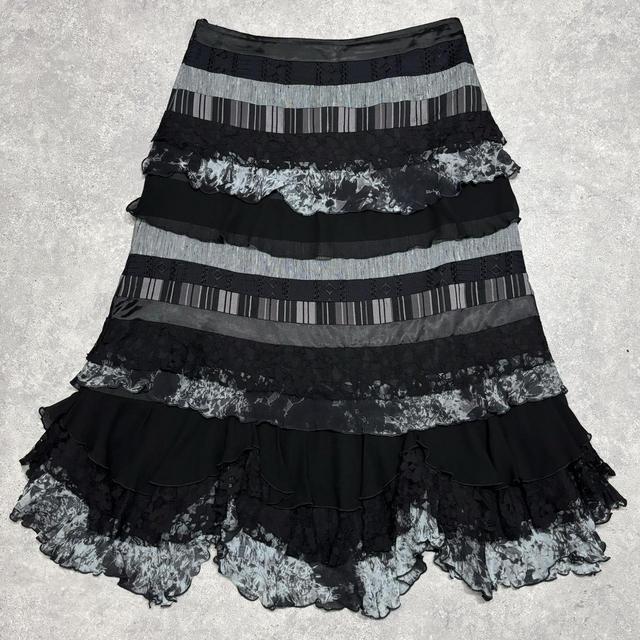 Layered lace grunge skirt
