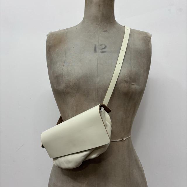 COS cream leather crossbody bag