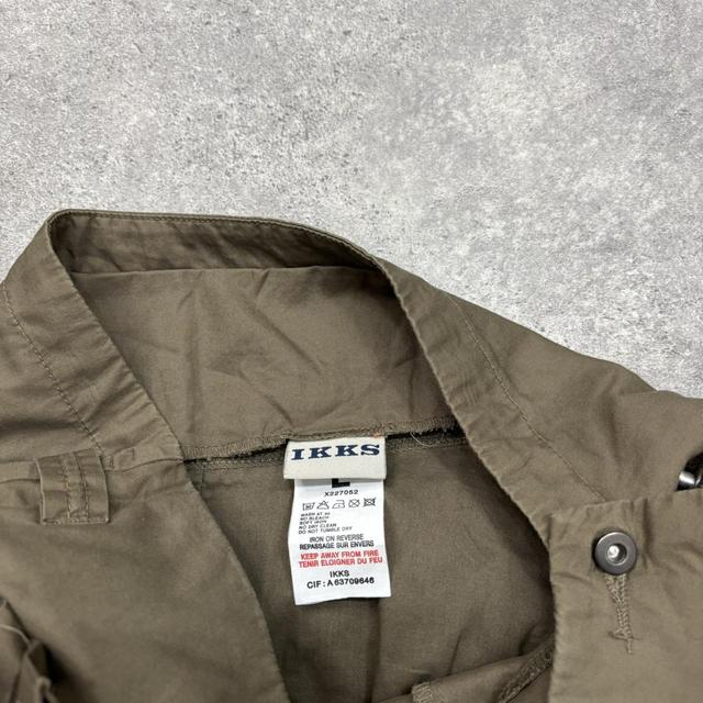 Khaki utility flared cargo skirt