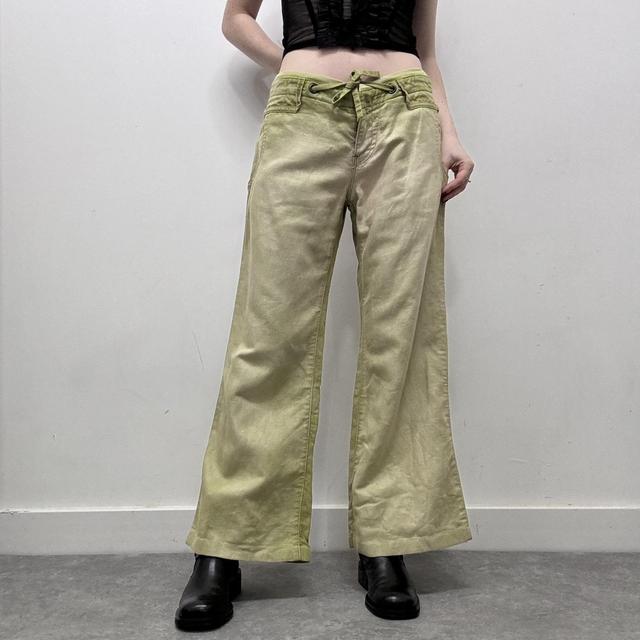 Green linen miss sixty trousers