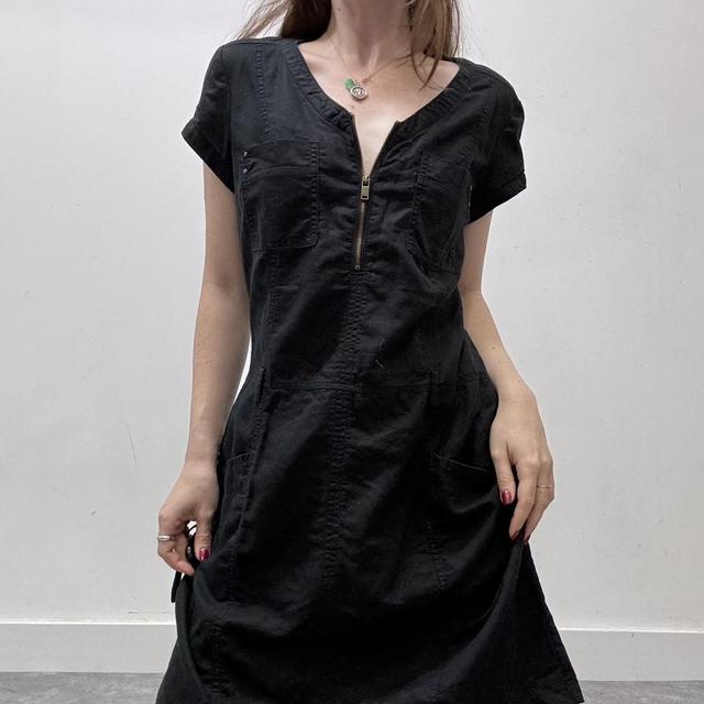Black 90s utility dress