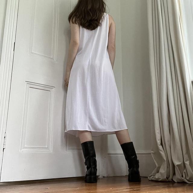White lace slip dress