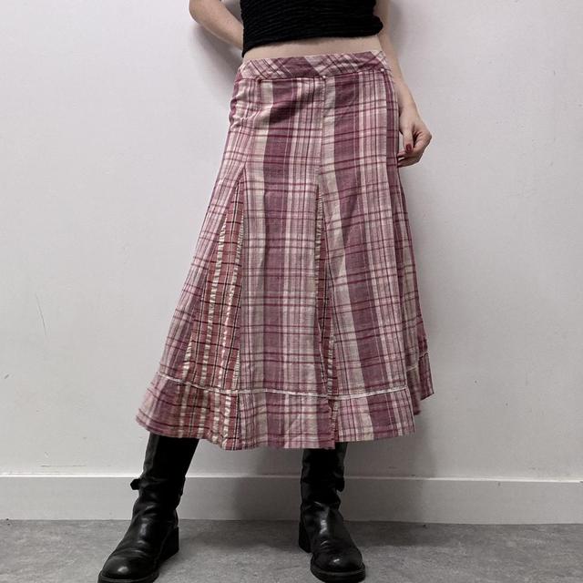 Checked gingham summer skirt