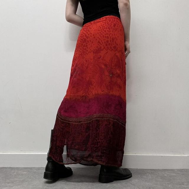Patterned summer maxi skirt