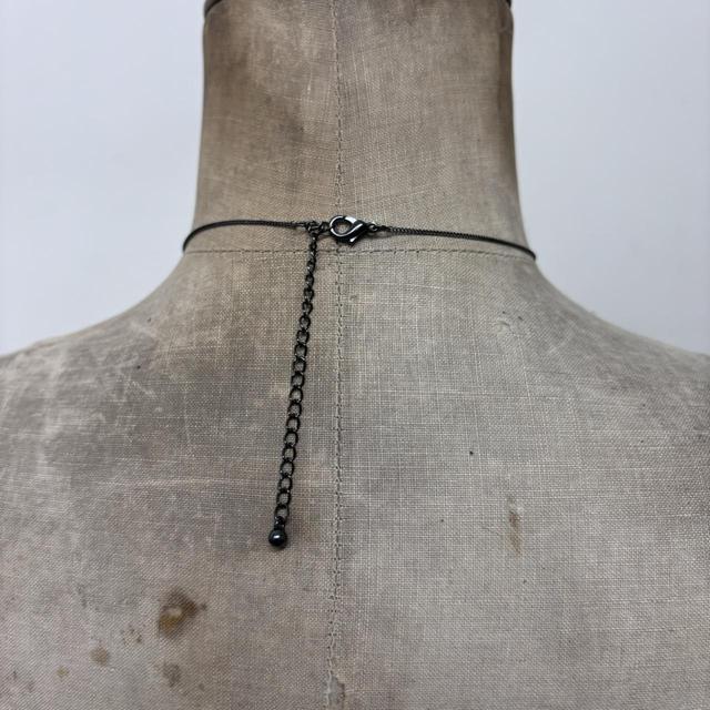 Red gemstone layered chain necklace