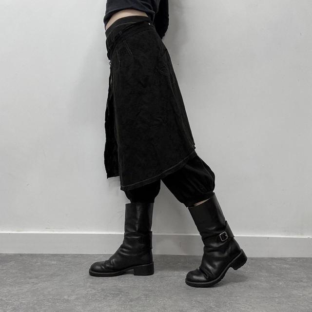 Layered cop copine skirt trousers