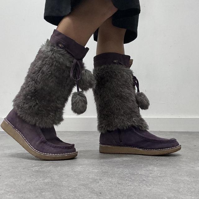 Vintage fur snow boots