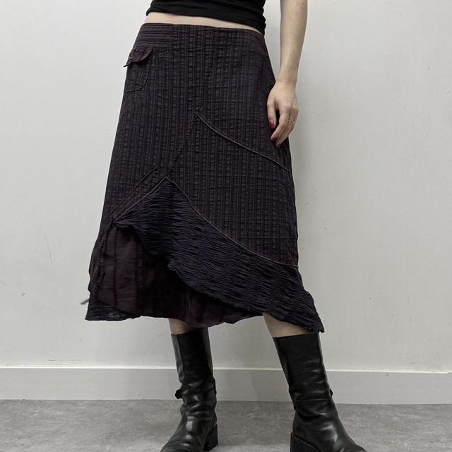 Cargo purple pinstipe skirt